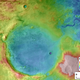 Elevation map of Jezero crater.